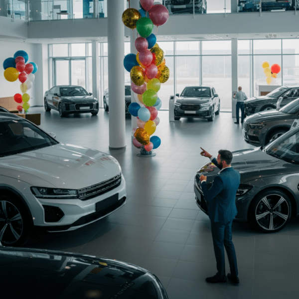 Promotional Event At A Dealership ready to begin