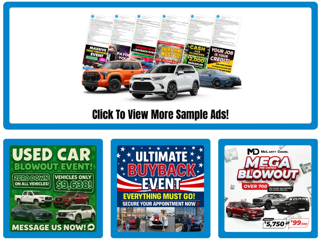 Click for facebook sales event ad samples