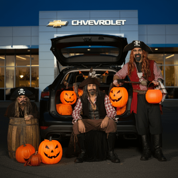 Pirates doing Trunk or treat at the car dealership