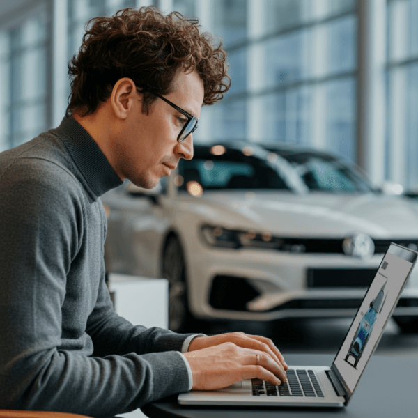 Car salesman looking to drive traffic to the showroom