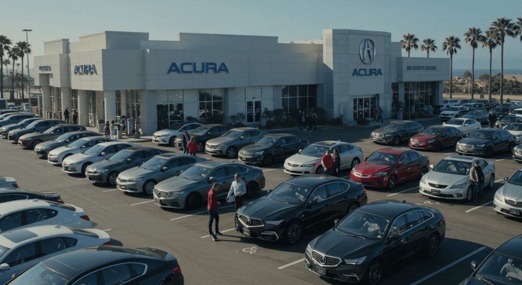 Busy southern California Acura dealership. WIllowood Ventures was the lead provider for the exciting Dealership Sales Event!