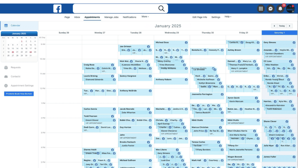 Appointment track for focus dealers on the Facebook Sales Event